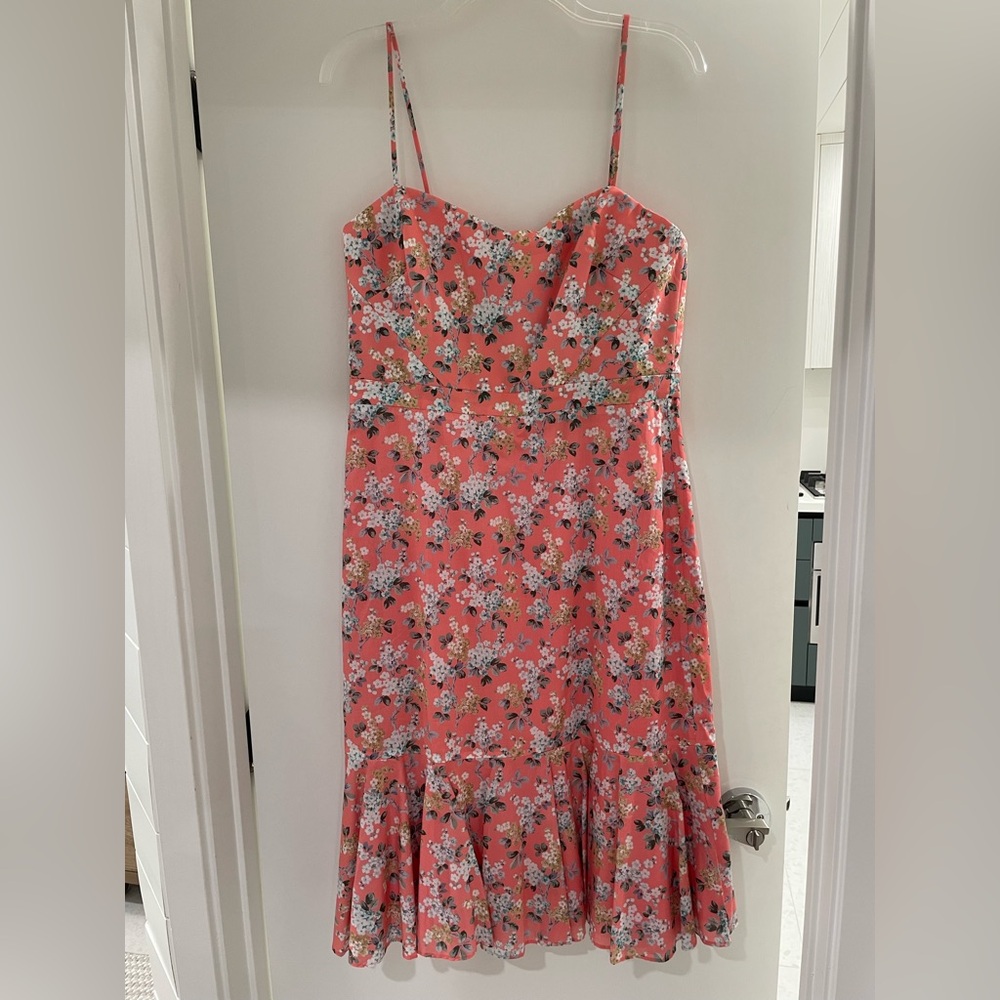 J. Crew Liberty Ruffle Hem Floral Midi Dress 10 NWT